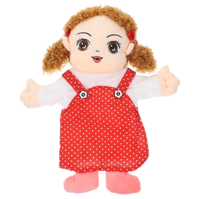 Interesante marioneta de mano de dibujos animados de peluche para juego de rol, marioneta de mano interactiva, juguete de mano para contar historias