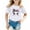 White, variant on WOYY Big Girls Cotton T Shirt Cartoon Cat Print Short Sleeve T-Shirt Summer Casual Tshirt