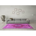 thumbnail image 3 of Ahgly Company Indoor Rectangle Medallion Purple Traditional Area Rugs, 3' x 5', 3 of 4