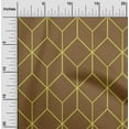 thumbnail image 2 of oneOone Viscose Jersey Brown Fabric Geometric Craft Projects Decor Fabric Printed By The Yard 60 Inch Wide, 2 of 5
