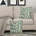 thumbnail image 3 of Teal Green Pillow Covers 16x16 Set of 2 Spring Summer Floral Minimalist Art Geometry Flower Modern Style Decorative Throw Pillow Cases Outdoor Farmhouse Decor for Sofa Couch Bed, 3 of 6
