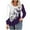 Purple, variant on Wancir Women's Color Block Tunic Tops Casual Long Sleeve Shirts Round Neck Pullover