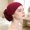 Wine, variant on Lace Trim Head Wraps for Women Adjustable Elastic One Size Stretch Head Cover for Indoor Night Sleep