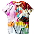 thumbnail image 4 of PMUYBHF T-Shirt Décontracté Mode Femme Col Rond Manches Courtes Imprimé Couleur 9936 L, 4 of 4
