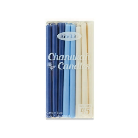 Rite Lite Deluxe Chanukah Candles Blue & White