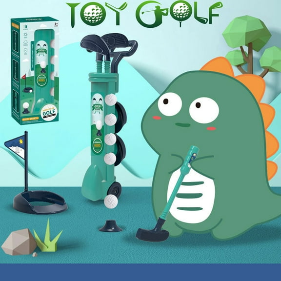 NimJoy Toddler Golf Toy Set Exercise Toy for Boys 3-6 Years Girls, Indoor Outdoor Toy Gift to Kids (Green), Extra Shoulder Strap