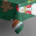thumbnail image 5 of Green Christmas Santa and Snowman Pattern Square Tablecloth,Waterproof Square Table Cover,Wipeable Spillproof Washable Table Cover for Home Kitchen Party Decor 42"X42"(107x107cm), 5 of 6