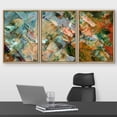 thumbnail image 2 of wall26 Framed Canvas Print Wall Art Set Blue, Orange, Green &amp; Pink Paint Collage Abstract Shapes Illustrations Modern Art Chic Colorful Ultra for Living Room, Bedroom, Office - 24"x36"x, 2 of 5