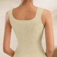 thumbnail image 6 of JWSVBF Tank Tops With Built in Bras Camisole Teen Clothes Casual Women's Clothing Fitted Soft Womens Blouses Khaki, 6 of 9