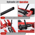 thumbnail image 5 of Erommy 500LB Hydraulic Lawn Mower Lift Jack with 3-Height Adjustment for Tractors and Zero Turn Lawn Mowers, 5 of 9