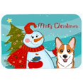 thumbnail image 1 of Carolines Treasures BB1874CMT Snowman With Red Corgi Kitchen & Bath Mat, 20 x 30, 1 of 1