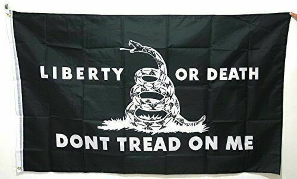 3x5 Black Culpeper Liberty or Death Culpepper Tea Party Flag 3'x5' Banner 