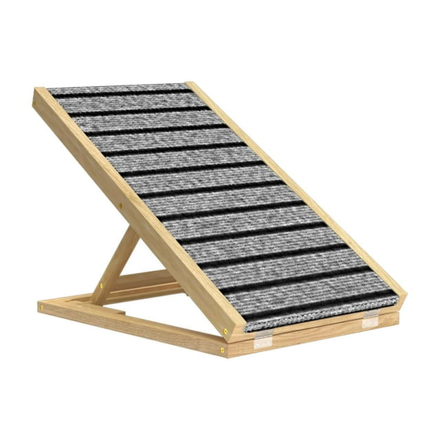 TISHITA Échelle en Bois pour Animaux de Compagnie Chats Escalier Hauteur Réglable Support Léger 132lbs Portable