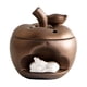 thumbnail image 2 of Quemador de incienso, adorno, regalo delicado, elegante, resistente, con tapa, incensario, decoración del hogar, para incienso, oficina, dormitorio Dorado, 2 of 8