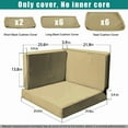 thumbnail image 7 of FKS LIFE Outdoor Cushion Slipcovers 25.6x25.6x3.9 inches Patio Cushion Covers Splash Proof Water with Zipper Furniture Cushion Cover, 7 of 7