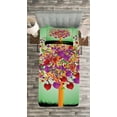 thumbnail image 3 of Ambesonne Colorful Quilted Bedspread Set 2 Pcs, Magic Love Tree Heart, Twin Size, Multicolor, 3 of 3