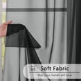 thumbnail image 4 of Chyhomenyc Black Sheer Curtains 54 Inches Long 2 Panels Set for Living Room, Light Filtering Solid Soft Airy Rod Pocket Window Treatments Voile Sheer Curtain Panels for Bedroom, Each 42" W x 54" L, 4 of 8