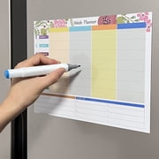 Magnetic Notepad Reusable Refrigerator Calendar For Kitchen Office Home Organization Flexible Dry Erase Marker Board M Size White Plastic Design White