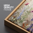 thumbnail image 4 of IDEA4WALL Extra Large Framed Canvas Print Wall Art Vintage Botanical Elegance Pastel Wildflower Illustrations Antique Wall Decorative Oversized Artwork Relax/Calm for Living Room - 60"x20", 4 of 5
