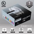 thumbnail image 2 of Opticore Cool White C7 LED Christmas Lights, C7 Christmas Lights with Shatterproof Christmas Bulbs, 50 Lights, 50’, 2 of 7