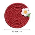 thumbnail image 5 of YiJuHui 4.7in Drink Coasters, Absorbent Coasters for Drinks,Cotton Woven Coaster for Dinning Room Decor Housewarming Cup Mat for Hot Cold Drinking, 5 of 6