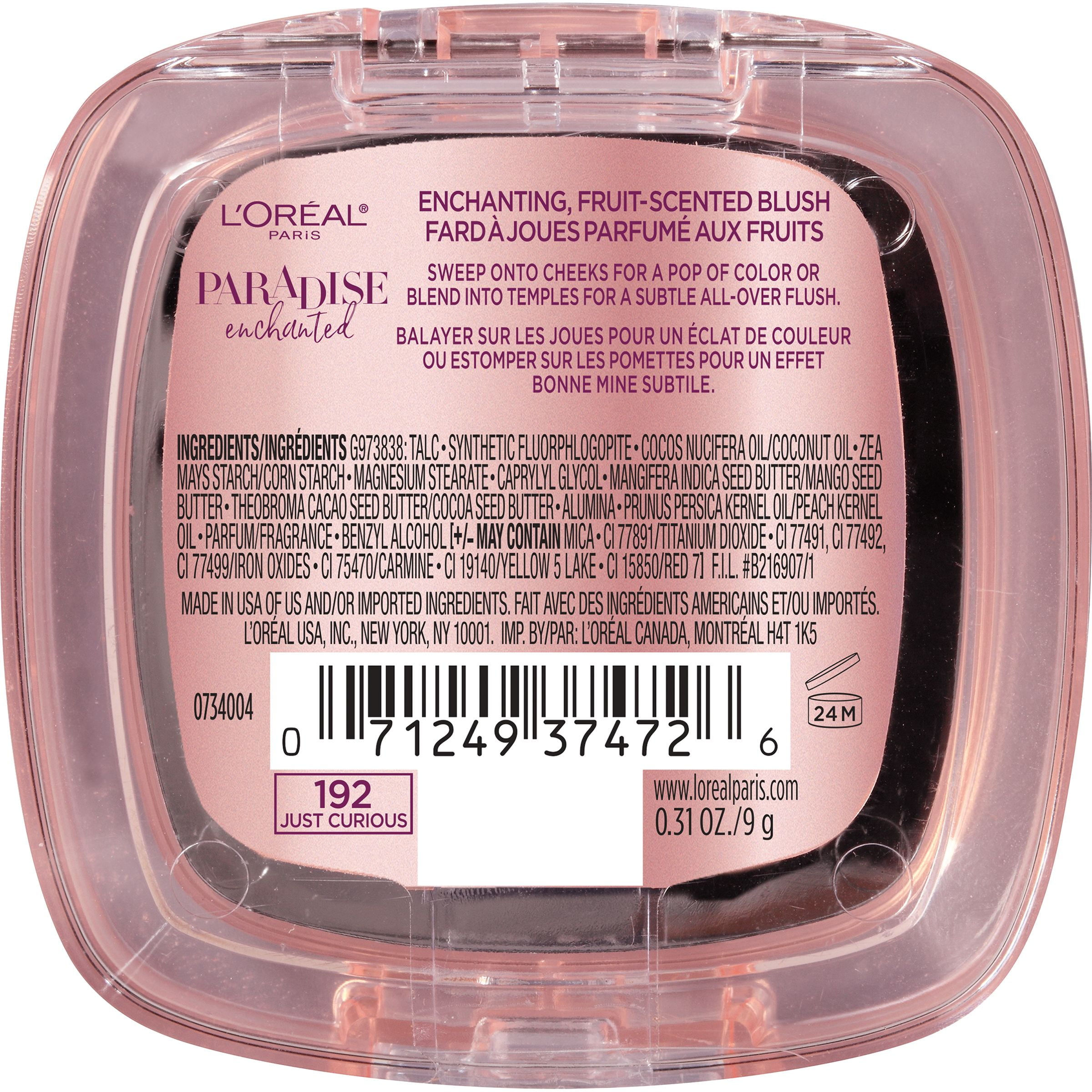L'Oreal Paris Paradise Enchanted Fruit-Scented Blush Makeup, Just Curious