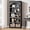 Black, variant on 5-Tier 68.7'' Tall Wooden Bookshelf, Farmhouse Arched Bookcasewith Curved Storage, Rustic Vintage Display Shelf for Living Room, Home Office