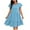 Sky Blue, variant on CFLVAEK Plus Size Dresses for Women Casual Short Sleeve T Shirt Dress Crewneck Tiered Summer Dress Solid Color A Line Midi Dress Wine L