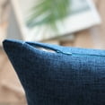thumbnail image 4 of Phantoscope Textural Faux Linen Series Decorative Throw Pillow, 22" x 22", Navy Blue, 1 Pack, 4 of 6