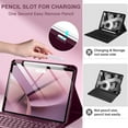 thumbnail image 3 of GEAK Compatible With iPad Air 11 inch (M2/M3) /Air 5th/ Air 4th Generation Case with Keyboard, Detachble Magnetic Fits For iPad Air Keyboard with Case, Burgendy, 3 of 9