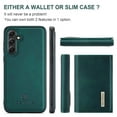 thumbnail image 3 of 2 in 1 Wallet Case for Samsung Galaxy S24 FE, Retro PU Leather Cell Phone Back Cover Magnetic Detachable with Wallet Credit Card Cash Holder Kickstand for Samsung Galaxy S24 FE, Green, 3 of 10