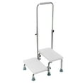 thumbnail image 2 of Tereitr 2-Step Bedside Step Stool with Adjustable Handle, Heavy Duty Portable Foot Stool for Seniors & Adults, 352 lbs Capacity, 2 of 9