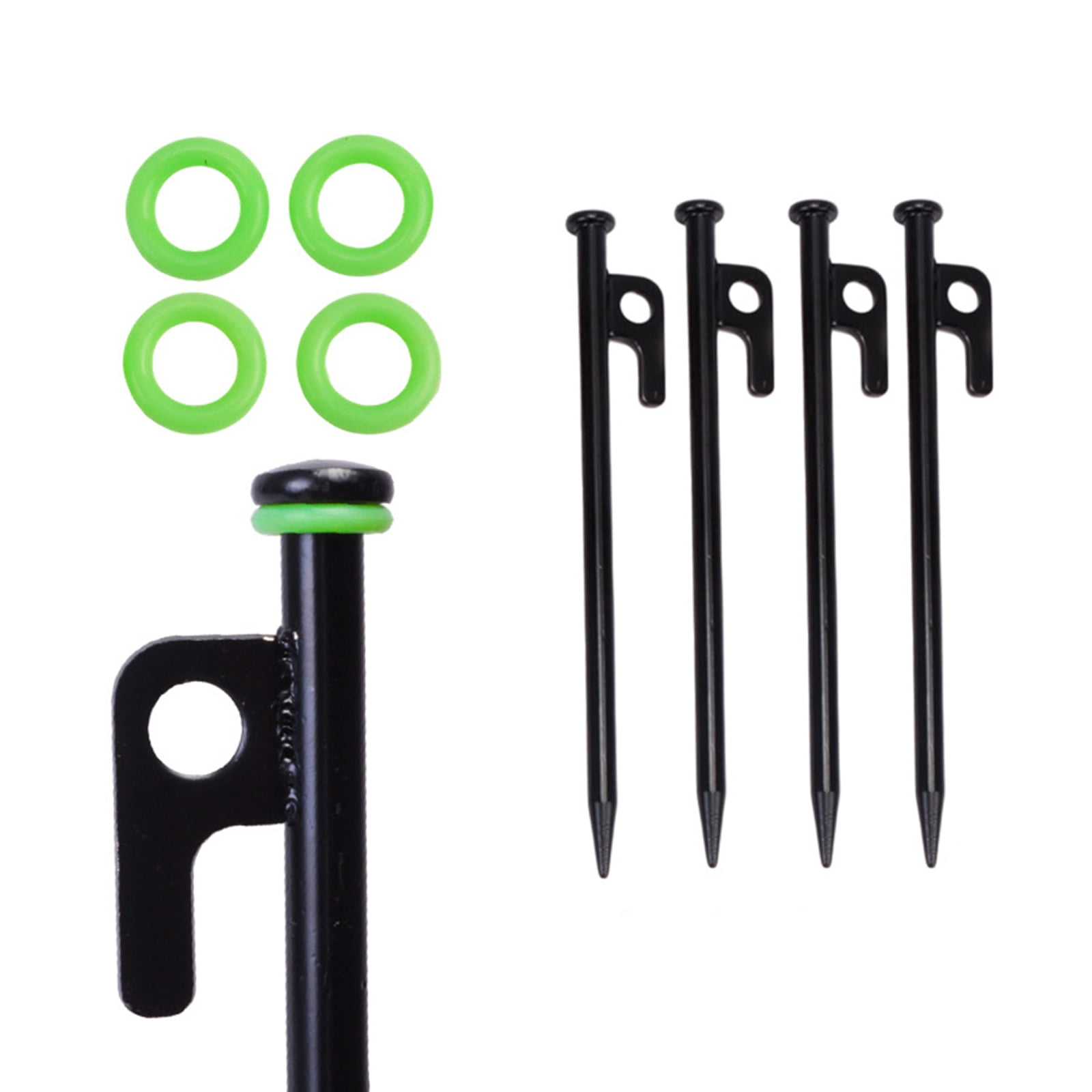 Metal Tent Stakes for All Terrains, Quick-Install Ground Pegs with Anti-Rust Coating for Camping, Beach, Backpacking Trips