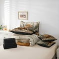 thumbnail image 6 of Feelyou Rustic Lion Animal Twin Bedding Sets 7-Piece for Kids, Vintage Lodge Cabin Bedding Comforter Set, Jungle Wildlife Reversible Sheet Sets, Ultra Soft Bedroom Decor, 6 of 8