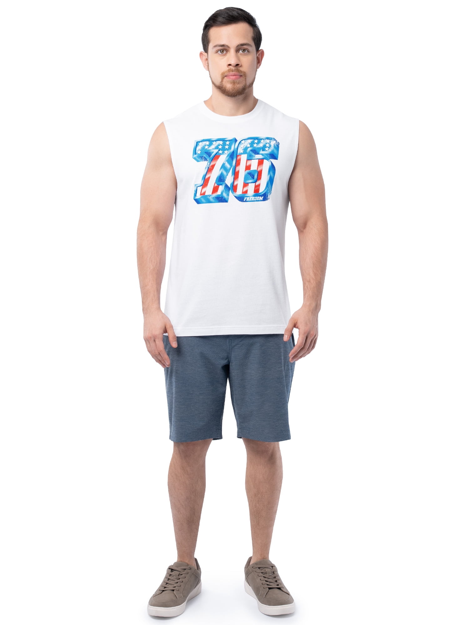Way to Celebrate Men's 4th of July Americana Graphic Muscle Shirt Tank Top, Sizes XS-5XL
