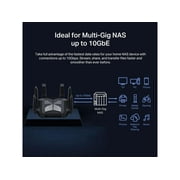 TP-Link Archer AXE300 Quad-Band AXE16000 WiFi 6E Router - Dual 10Gb Ports Wireless Internet Router, Gaming Router, Supports VPN Client, 2.5G WAN/LAN Port, 4 x Gigabit LAN Ports