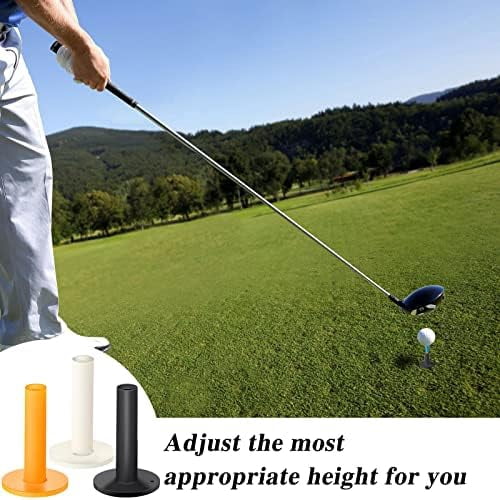 RibRave 12 Pieces Golf Range Tees Set Rubber Golf Tees for Mats Driving Range 6 Pieces for Practice Mat Mixed Size