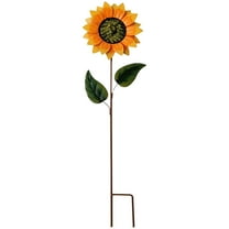 HOARBOEG Orange Sunflower Wind-Spinner, Sunflower Windmills for Yard Decor Outside, Patio Decorations,Wind Spinner Yard Art Garden Decor 3D Stainless Steel Metal Sculptures Sunflower