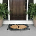 thumbnail image 4 of A1 Home Collections Floral Black, Beige, Multi-color Rubber and Coir Doormat for Outdoor Entrance Non Slip Backing Front Door Mat, 23" x 38", 4 of 7
