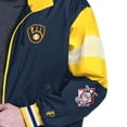 thumbnail image 3 of Men's Pro Player Navy/Gold Milwaukee Brewers Legacy Lightweight Full-Zip Hooded Jacket, 3 of 4