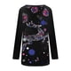 thumbnail image 5 of Camiseta de manga larga con cuello redondo y estampado navideño para mujer Pompotops  qwe24167, 5 of 5