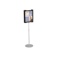 thumbnail image 1 of Quartet - Sign holder - floor-standing - double-sided - silver, 1 of 1