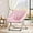 Pink, variant on Folding Saucer Chair for Adults, Faux Fur Reading Lounge Chair with Plush Cushion & Metal Legs, No Assembly, Space-Saving for Living Rooms, Apartments, Dorms, Pink