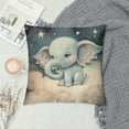 thumbnail image 2 of COMIO  Elephant Dream Big Little One Home Decorative Throw Pillow Cover, Blue Cloud Stars Cushion Case for Boy Kid Bedroom Nursery Sofa Couch Decor, 2 of 5