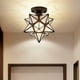 thumbnail image 5 of Lámpara de techo de cristal | Farol pequeño de PVC para pasillos, balcones y balcones | Diseño de cinco puntas con destellos cálidos | Iluminación empotrada para pasillos, porches y escaleras, 5 of 5
