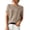 Khaki -CF32, variant on Dwellite Womens Short Sleeve Sweaters Wool Crew Neck Sweater Shirts Business Casual Work Tops 2026 Summer Spring Knit Tops Pink L