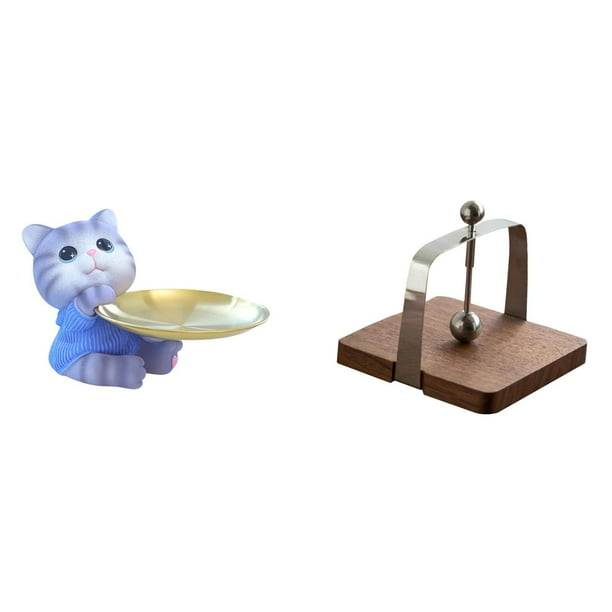 Figura de oso,Bandeja para gatos Bandeja para dulces para gatos Bandeja para estatuas de resina,Portapapeles,Servilletero de cafetería,servilletero,organizador de mesa,Servilletero de