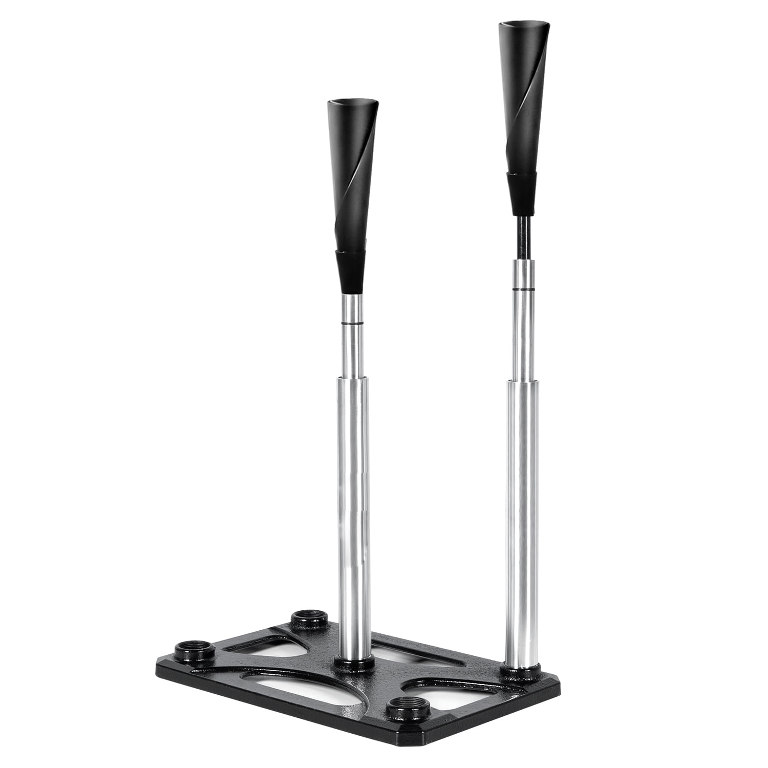5 Position Batting Tee,Hitting Tee Height Adjustable 24-46 Inch Baseball Tee with 2 Rubber Top