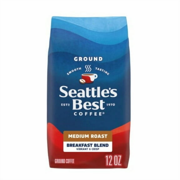 Pack of 2 - Seattle's Best Coffee Breakfast Blend Medium Roast Ground Coffee 12 oz Packaging May Vary