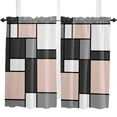 thumbnail image 5 of Geometric Figures Blush Pink Abstract Curtain Home Decoration Living Room Short Curtains Window Treatments For Kitchen Bedroom, 5 of 6